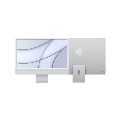 Apple - 24-inch iMac M1-Chip with 8-core CPU 256GB - Silver - MGPC3SO/A