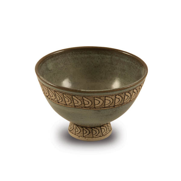 Intricate  African Pottery Olive or Snack Bowl