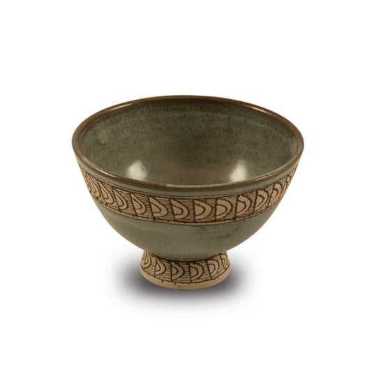 Intricate  African Pottery Olive or Snack Bowl