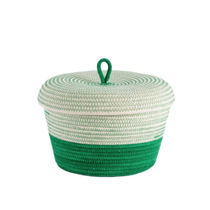 Lidded Bowl Basket - Greenery
