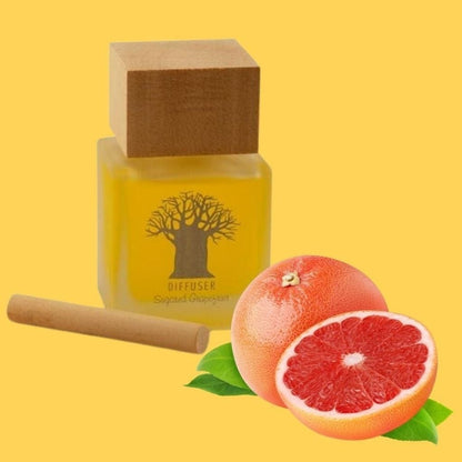 Fragrant Diffuser with Wooden Top - Sugared Grapefruit - Mockana