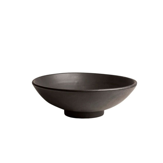 Nicolson Russell Bowls Black Stoneware Dessert Bowl by Nicolson Russell (19 cm) (Sold Individually)