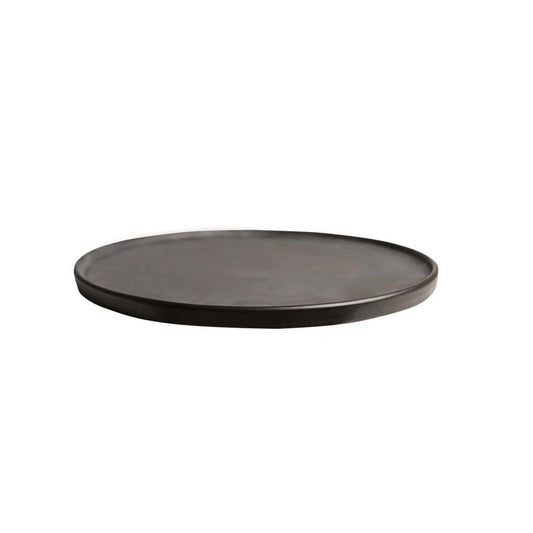 Black Stoneware Upside Down Box Lid Dinner Plate by Nicolson Russell (27cm) (Sold Individually)
