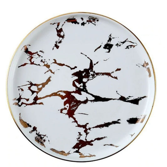 Nicolson Russell Plates White Kintsugi White Dinner Plate by Nicolson Russell (Sold Individually)
