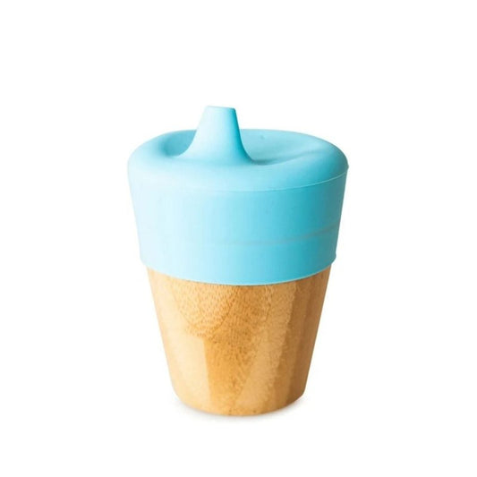 Nicolson Russell Sippy Cups Blue Bamboo Sippy Cup with Silicone Drinking Lid in Blue by Nicolson Russell