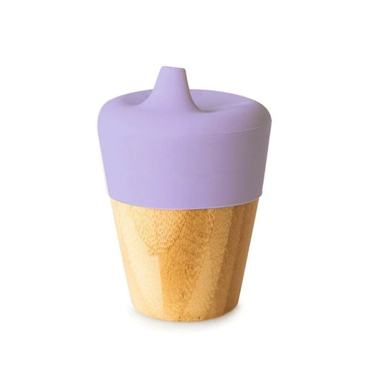 Nicolson Russell Sippy Cups Lavender Bamboo Sippy Cup with Silicone Drinking Lid in Lavender by Nicolson Russell