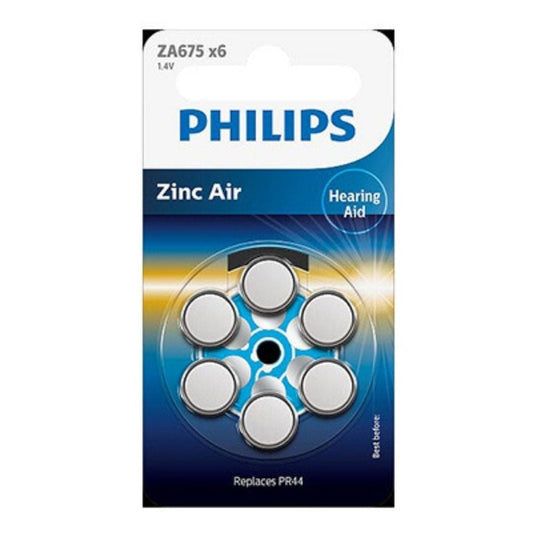 Philips Minicells Zinc Air Battery ZA675 (Pack of 6)