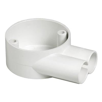 Radiant - Conduit Box 2 Way U 20mm PVC - RE250