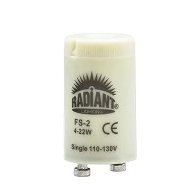 Radiant - Fluorescent Starter FS2 4-22w Single 110-130v Series 220-240v - RE301