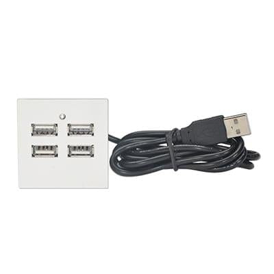 Radiant - Charger Socket USB 1 Way Charger 45x22.5mm Black - RE389B