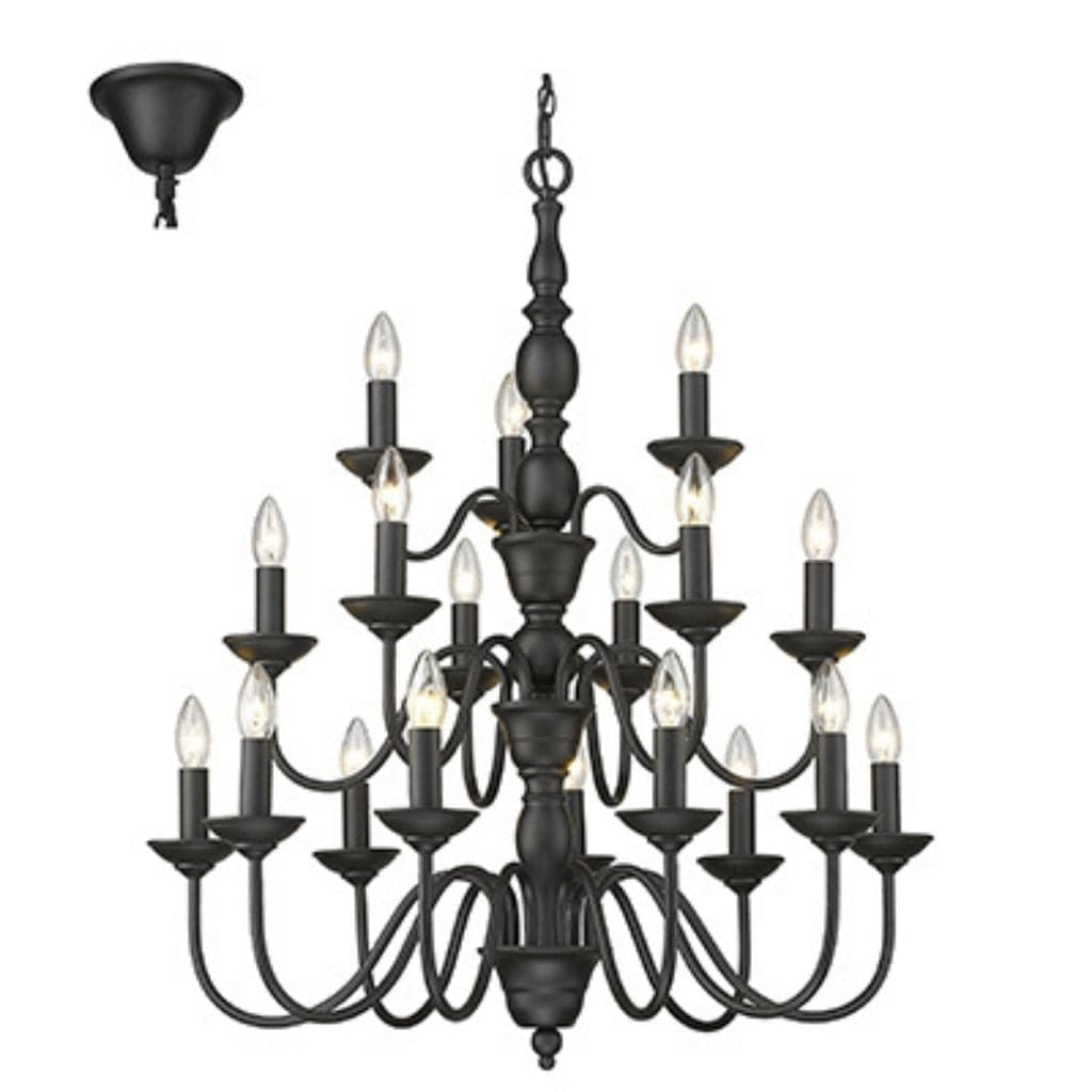 Radiant - 18LT Chandelier Black - RCH120