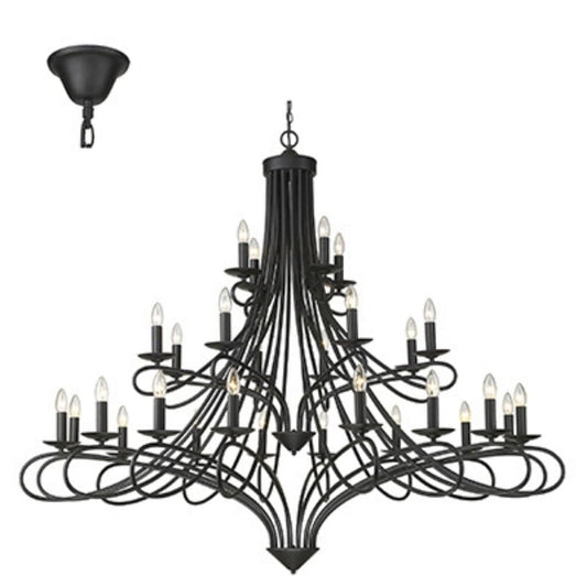 Radiant - 28LT Chandelier Black - RCH118