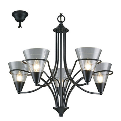 Radiant - 5LT Chandelier Black 5xE14 - RCH89