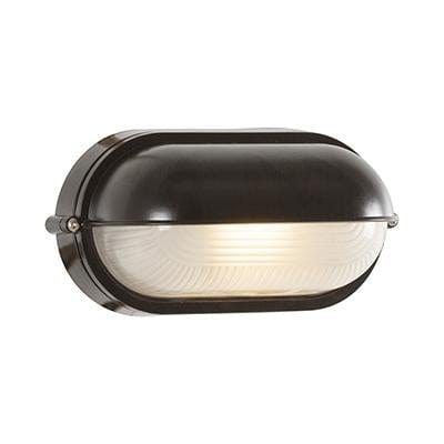 Radiant - Oval Large Eyelid Bulkhead Black 1xE27 - RB134B