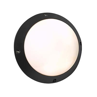 Radiant - Round Plain Bulkhead Black 2xE27 - RB171B