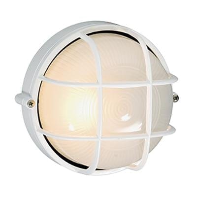 Radiant - Round Small Grid Bulkhead White 1xE27 - RB155W