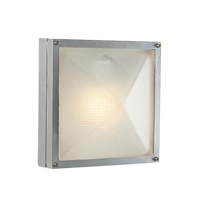 Radiant - Square Small Plain Bulkhead Silver Grey - RB139SG