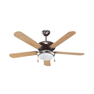 Radiant - Ceiling Fan Satin Chrome and Light Wood - RF20