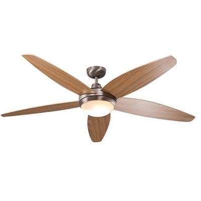 Radiant - Lancer Ceiling/Light Fan Satin Chrome and Wood - RF31WD