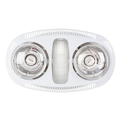 Radiant - 3LT Ceiling Light Heater and Extractor 405mm White - RC165