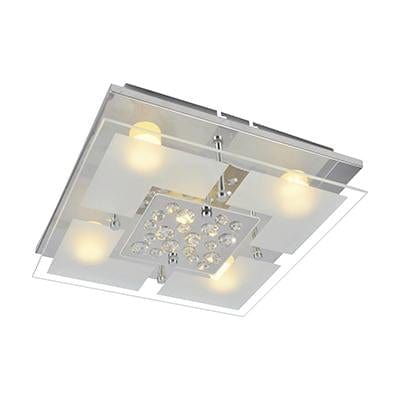 Radiant - Crystal Square Ceiling Light Chrome LED 17w - RC179