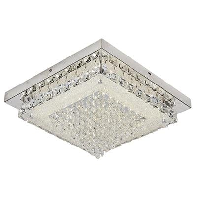 Radiant - Square Crystal Ceiling Light Chrome LED 18w 4000K - RC167