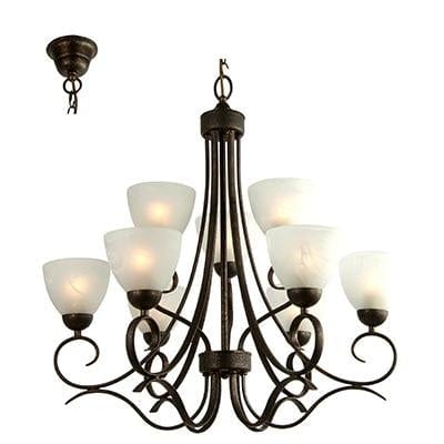 Radiant - Beau 9LT Chandelier 720mm Antique Bronze - RCH75ABZ