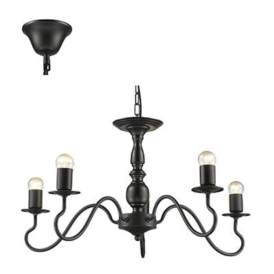 Radiant - Chandelier 5LT Black - RP185