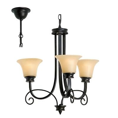 Radiant - Firl 3LT Chandelier Antique Bronze - RCH45