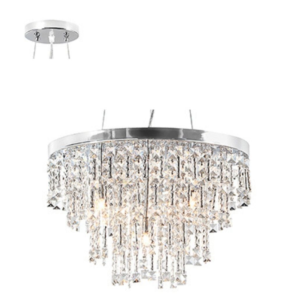 Radiant - Gem 4LT Chandelier 500mm Chrome - RCH64