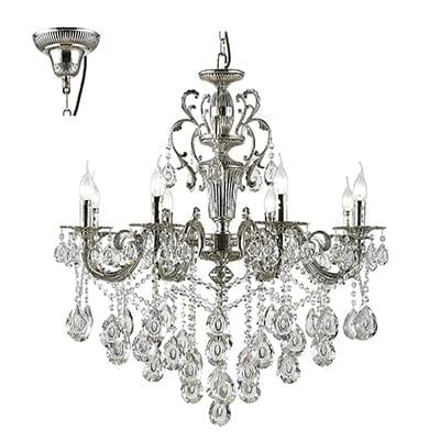 Radiant - Phil 8LT Chandelier Silver Black 8xE14 - RCH86