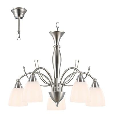 Radiant - Sasha 5LT Chandelier Satin Chrome 5xE14 - RCH80