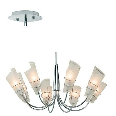 Radiant - Scroll 8LT Chandelier 720mm Chrome - RCH28