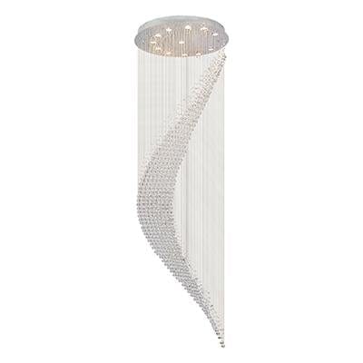 Radiant - Swirl Crystal 12LT Chandelier Chrome - RP300