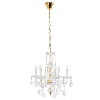 Radiant - Toledo 5LT Chandelier 570mm Brass/Clear - RCH57br