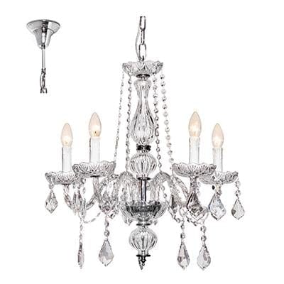 Radiant - Toledo 5LT Chandelier Chrome and Clear - RCH57CL