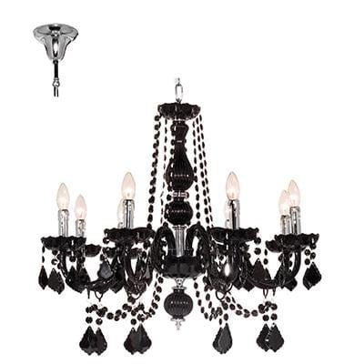 Radiant - Toledo 8LT Chandelier 750mm Chrome/Black - RCH58B