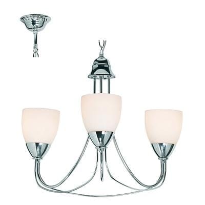 Radiant - Tulip 3LT Chandelier 425mm Chrome - RCH33