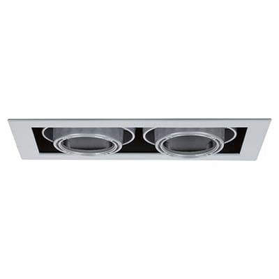 Radiant - Downlight 230v 50w x2 PAR16 Square Tilt S/Silver - RD171SS