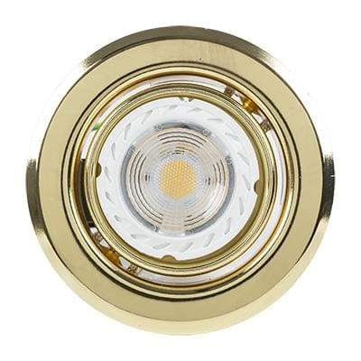 Radiant - Downlight Tilt Steel GU10 50w Brass C/O 74mm - RD173BR
