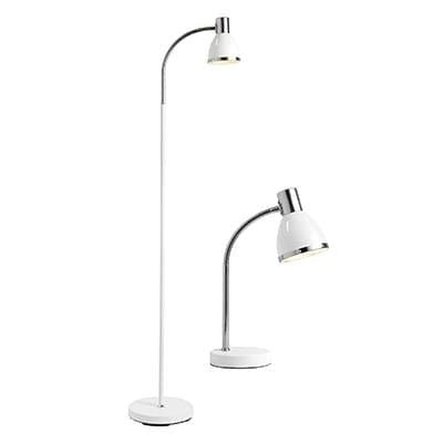 Radiant - Floor and Table Light Twin Pack Chrome/White - RFL20