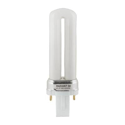 Radiant - Compact Fluorescent Lamp (CFL) G23 2Pin 5w Cool White - RLC92