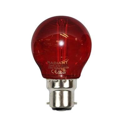 Radiant - Filament G45 Colour B22 LED 2w Red - RLL087
