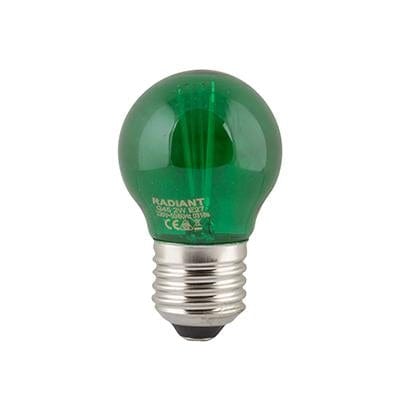Radiant - Filament G45 Colour E27 LED 2w Green - RLL090GN
