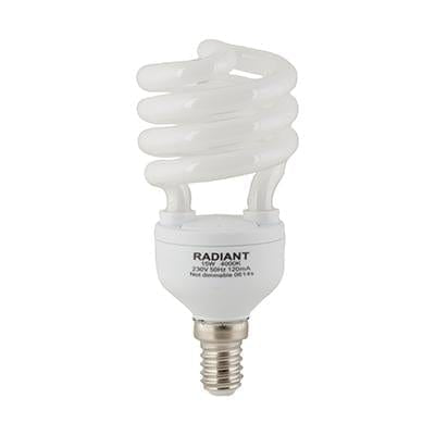 Radiant - Fluorescent Lamp Mini Spiral 15w E14 Cool White - Discontinued - RLC132