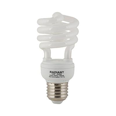 Radiant - Fluorescent Lamp Mini Spiral 15w E27 Cool White - Discontinued - RLC143