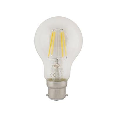 Radiant - Lamp Filament A60 Clear B22 LED 4w 3000K - RLL036