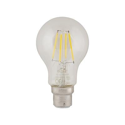 Radiant - Lamp Filament A60 Clear B22 LED 6w 3000K - RLL038