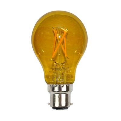 Radiant - Lamp Filament A60 Colour B22 LED 4w Yellow - RLL074
