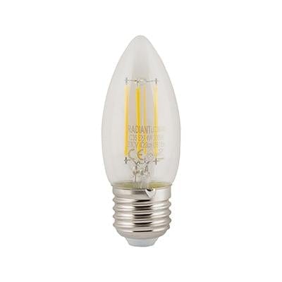 Radiant - Lamp Filament Candle Clear E27 LED 4w 3000K - RLL040